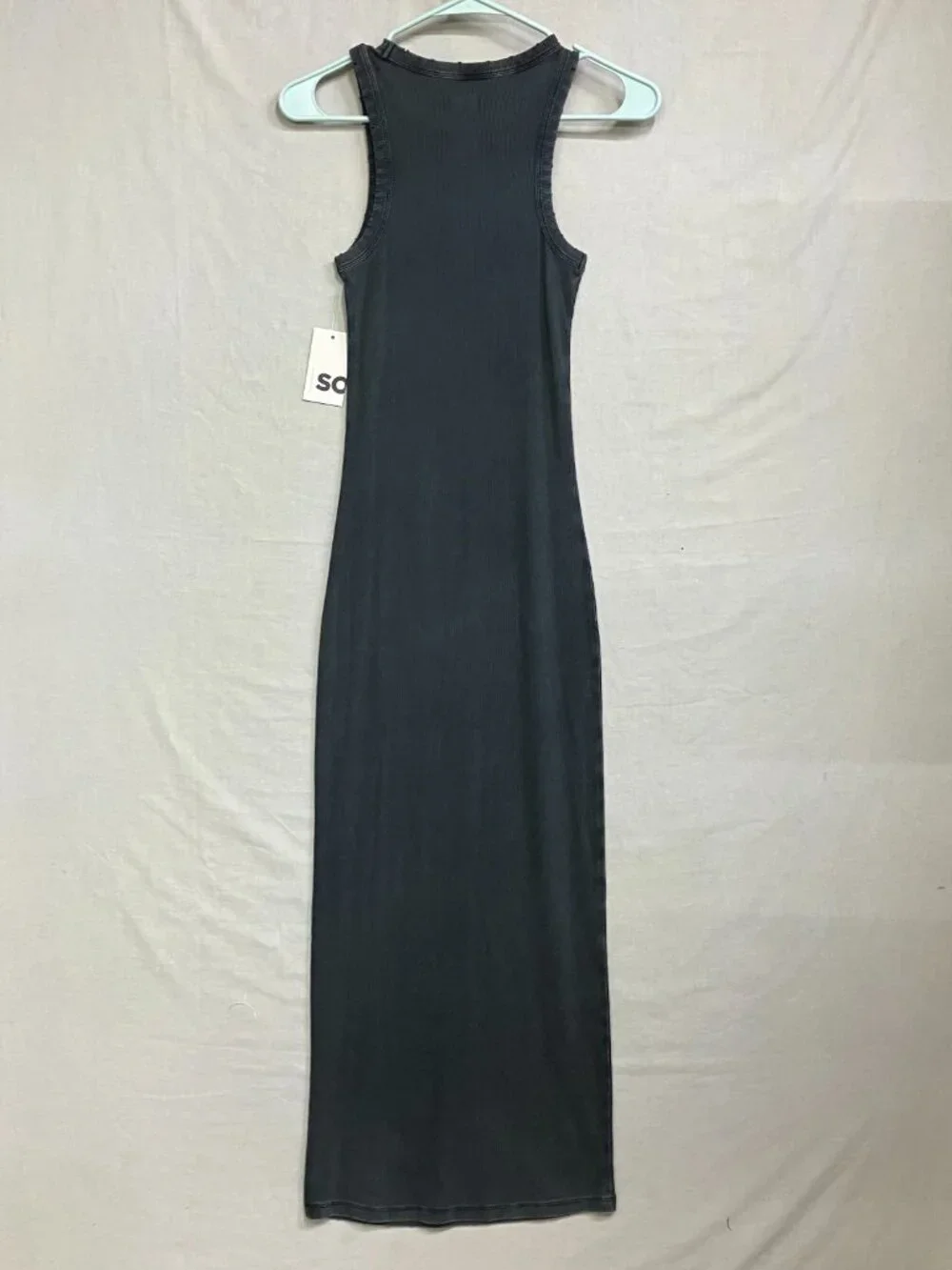 SO Goods for Life Maxi Dress Women's Small Black Tie Dye Ribbed Tank Dress - Picture 5 of 7